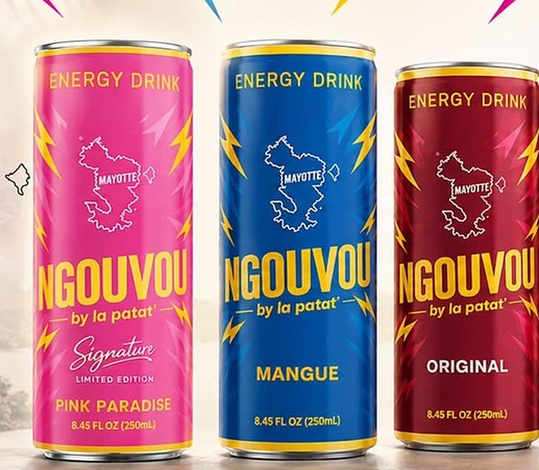 Les trois canettes NGOUVOU 250 mL : Pink Paradise, Mangue et Original