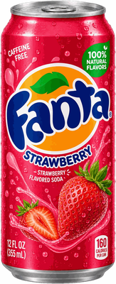 Canette Fanta fraise de 320 ml, distribuée par JSOI Distribution
